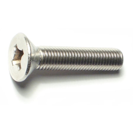 Midwest Fastener 5/16"-24 x 1-1/2 in Phillips Flat Machine Screw, Plain 18-8 Stainless Steel, 5 PK 79071